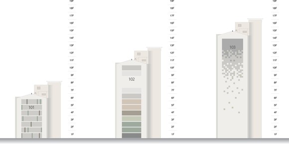 기존 공동주택 외벽 색채디자인 예시그래픽. ⓒ 대전시