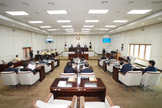 수성구의회 제247회 임시회 개최 모습. ⓒ 대구수성구의회