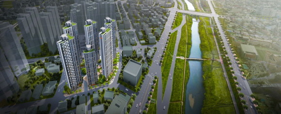 충북 청주 남주동2구역 가로주택정비사업 조감도. © DL건설