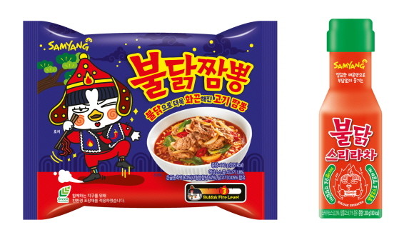 삼양식품은 불닭브랜드 신제품 '불닭짬뽕'과 '불닭스리라차'를 출시했다. © 삼양식품