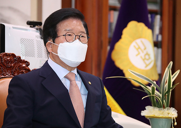 박병석 국회의장은 검수완박법 관련으로 중재안을 제안했다. ⓒ 연합뉴스
