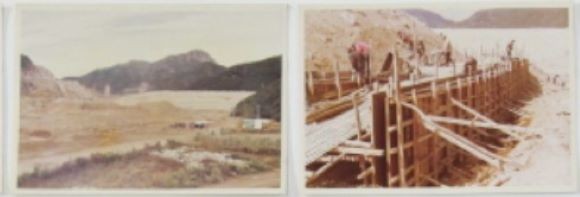 1973년 8월에 착공해 1976년 9월에 완공된 담양댐건설 사진. ⓒ 담양군