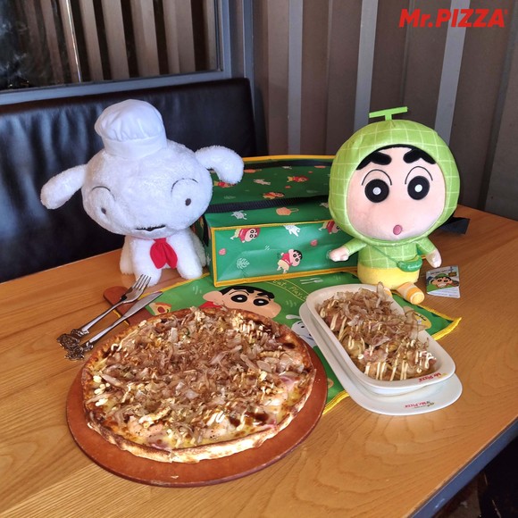 미스터피자가 짱구와 못말려와 콜라보를 진행했다. ⓒ 미스터피자