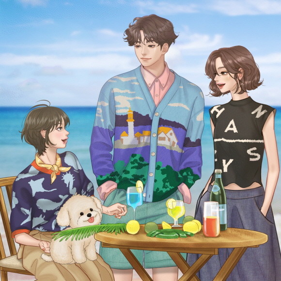헤지스가 자체 제작한 가상 인플루언서 캐릭터인 '해수'를 활용한 NFT를 출시했다. © LF