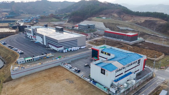 인삼약초특화농공단지 사면보강공사 완료 전경 모습. ⓒ 금산군