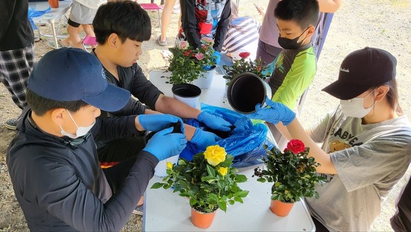 반려식물 기르기 프로그램 운영 모습. ⓒ 부여군