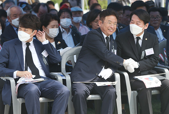 이준석 국민의힘 대표는 25일 6.25전쟁 72주년 기념 백선엽 장군 2주기 추모행사에 참석했다. ⓒ 연합뉴스
