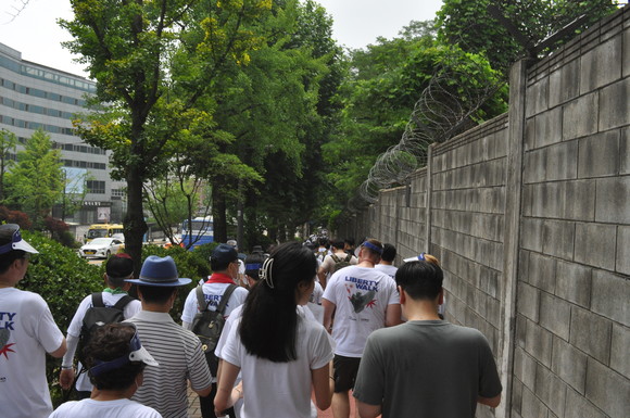 이날 적지 않은 거리에도 불구하고, 참가자들은 무사히 걷기 행사까지 마무리했다. = 선우영 기자