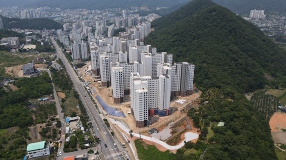 공사가 80%가량 진행된 삼산지구. ⓒ 프라임경제