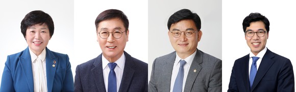 왼쪽부터 조영임 운영위원장, 정재봉 행정자치위원장, 공병철 경제복지위원장, 윤영일 시민안전위원장. Ⓒ 프라임경제