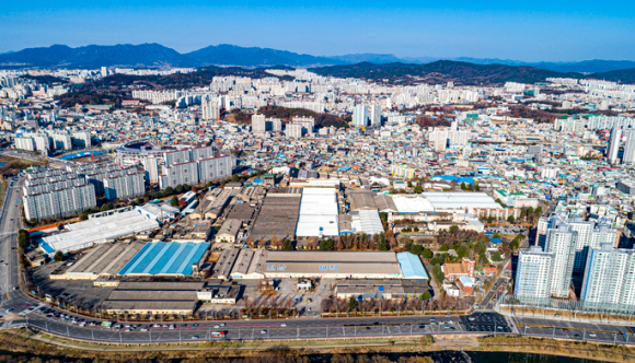 광주광역시 북구 일대 옛 전남방직·일신방직 공장 부지. ⓒ 광주광역시