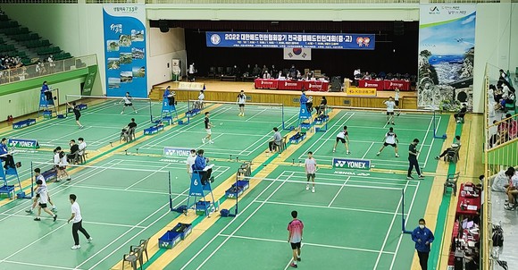 2022 대한배드민턴협회장기 전국종별배드민턴대회 경기 모습. ⓒ 서산시