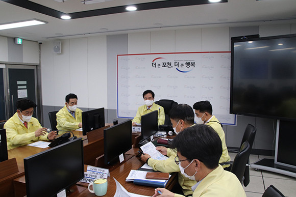 최춘식 국민의힘 의원은 지난 8일 포천시의회 상황실을 방문했다. ⓒ 최춘식 국민의힘 의원실