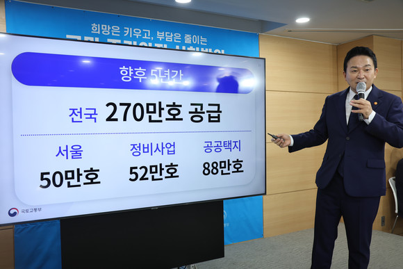 국토교통부가 16일 '국민주거 안정 실현방안'을 발표했다. ⓒ 연합뉴스