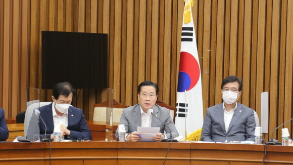 이태규 국민의힘 의원은 23일 김원웅 전 광복회장의 비리 혐의를 언급하면서 비판했다. ⓒ 이태규 국민의힘 의원실
