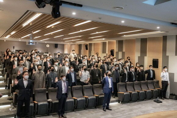 바디프랜드가 11일 준법경영 선언식을 열고 준법경영 실천 의지를 다졌다. © 바디프랜드