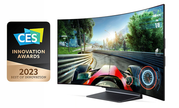'CES 2023 최고 혁신상'을 수상한 벤더블 게이밍 올레드 TV 'LG 올레드 플렉스(FLEX)' ⓒ LG전자
