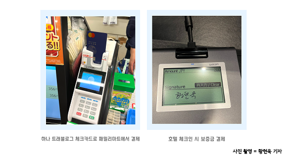 18일, 패밀리마트와 호텔 보증금도 결제가 순조롭게 진행됐다. = 황현욱 기자