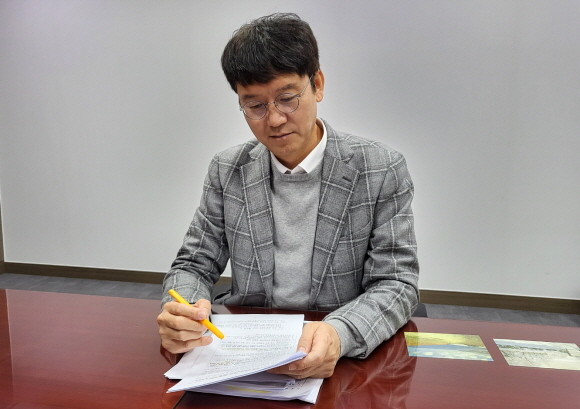김웅 국민의힘 의원은 10.29 참사 문건 논란 등을 언급하면서 경찰의 수사·첩보권 분리를 표명했다. = 박성현 기자