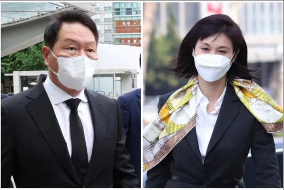 최태원 SK그룹 회장과 노소영 아트센터 나비 관장. ⓒ 연합뉴스