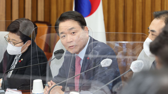 성일종 국민의힘 정책위의장이 이재명 더불어민주당 당대표를 향해 강도 높은 비판의 목소리를 냈다. ⓒ 연합뉴스