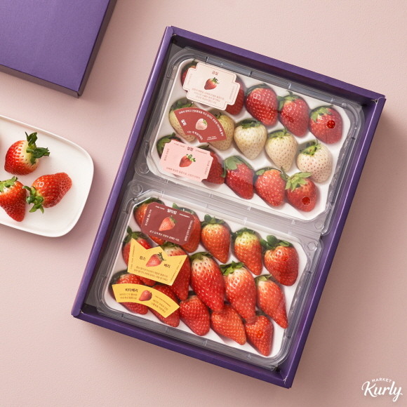컬리가 6가지 딸기를 한 번에 담은 '딸기 취향 찾기' 세트를 한정 판매한다. © 컬리