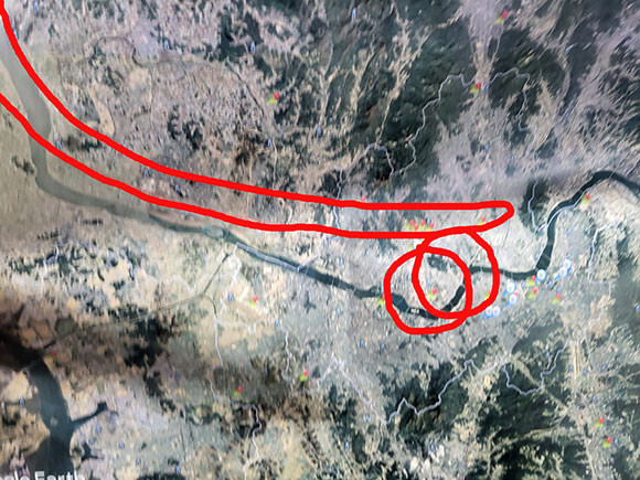 북한 무인기 비행궤적과 비행금지구역. = 김병주 더불어민주당 의원실 제공·박성현 기자 수정