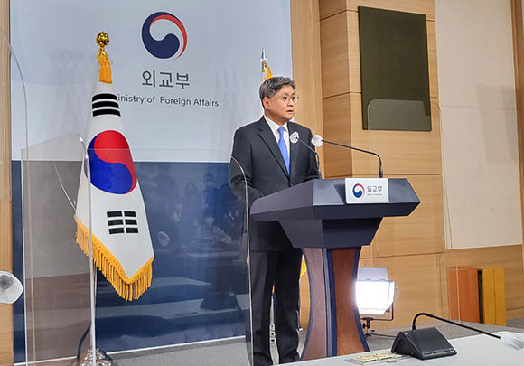임수석 외교부 대변인은 윤석열 대통령의 UAE·이란 관련 발언에 대한 외교부 측 입장을 밝혔다. = 박성현 기자