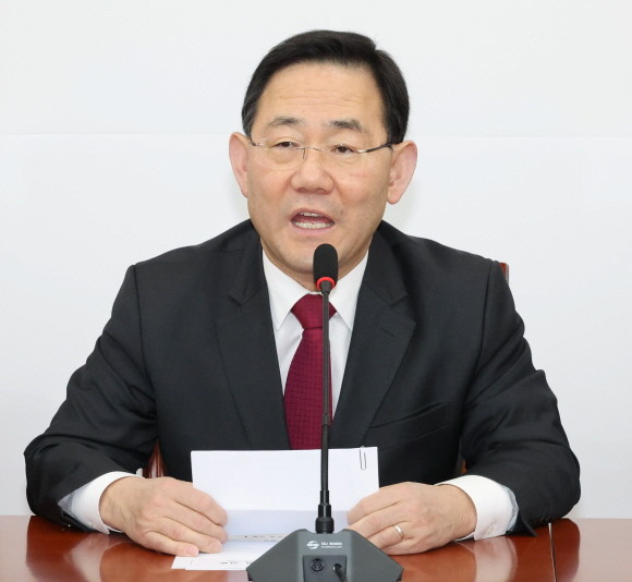 주호영 국민의힘 원내대표는 7일 원내대책회의에서 이상민 행정안전부장관의 탄핵소추안 발의에 대해 견해를 밝혔다. ⓒ 연합뉴스