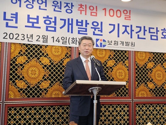 14일, 허창언 보험개발원장은 디지털 기반 사업을 본격적으로 추진한다고 밝혔다. = 황현욱 기자