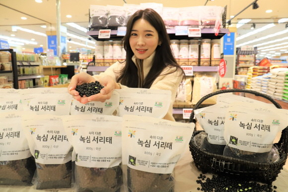 롯데마트가 15일 대형마트 최초로 국내 개발 신품종인 '녹심 서리태'를 판매한다. © 롯데마트