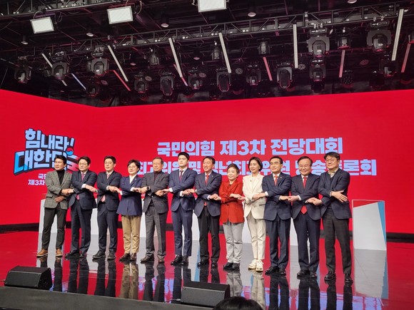 오늘 오전 서울 강서구 ASSA 빌딩에서 국민의힘 전당대회 최고위원 후보 토론회가 진행됐다. ⓒ 프라임경제