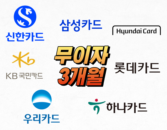 전업카드사 7곳은 무이자할부 혜택을 3개월로 줄였다. = 황현욱 기자
