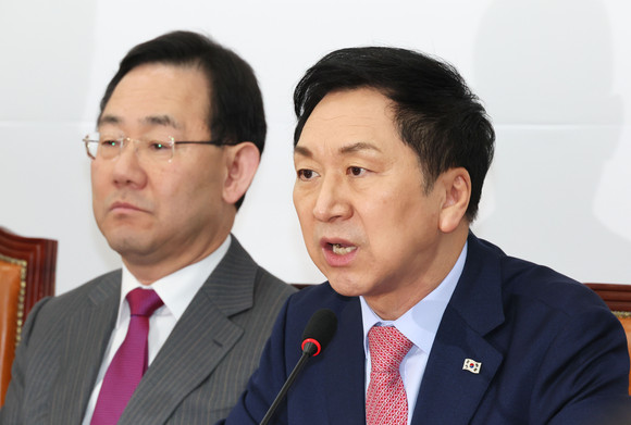 김기현 국민의힘 대표가 20일 열린 최고위에서 발언하고 있다. ⓒ 연합뉴스