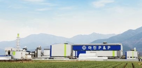 아진P&P 달성공장이 공장외관 도색으로 지역민에게 친환경 공장으로 다가서고 있다. ⓒ 아진P&P
