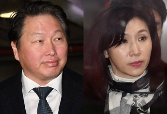 최태원 SK그룹 회장과 노소영 아트센터 나비 관장. ⓒ 연합뉴스