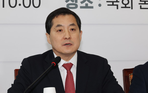 국민의힘 박대출 정책위의장이 31일 서울 여의도 국회에서 열린 전기·가스 요금 관련 당정협의회에서 발언하고 있다. ⓒ 연합뉴스