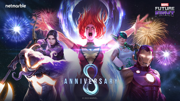 넷마블은 모바일 액션 RPG '마블 퓨처파이트'의 서비스 8주년을 맞아 사전 등록 이벤트를 실시한다. ⓒ 넷마블