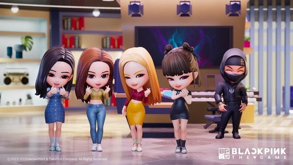 테이크원컴퍼니는 '블랙핑크 더 게임' 공식 SNS에 다양한 의상 및 헤어로 스타일링한 블랙핑크 아바타를 11일 공개했다. ⓒ 테이크원컴퍼니