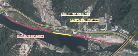 댑싸리 5리길 위치도. ⓒ 광산구