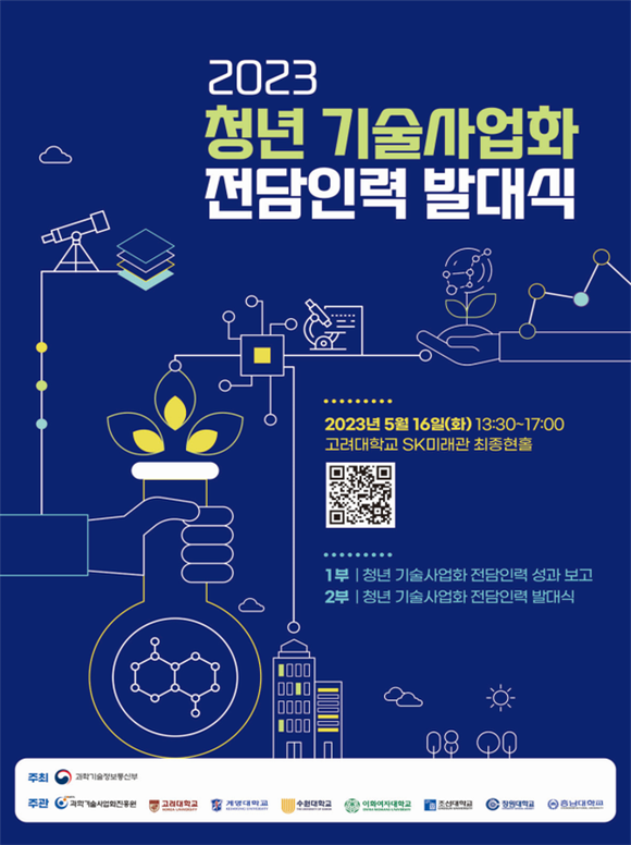 과학기술정보통신부는 16일 고려대학교에서 대학 연구성과를 기업으로 확산하는 활동을 하는 '청년 기술사업화 전담인력(이하 전담인력)' 발대식을 개최했다. ⓒ 과기정통부