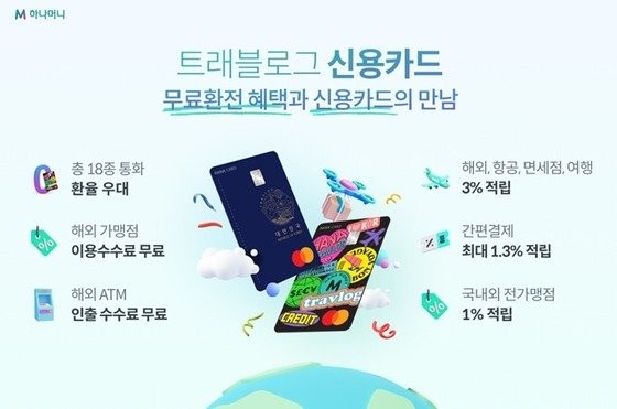 하나카드가 트래블로그 신용카드를 출시했다. ⓒ 하나카드