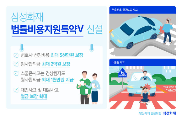 삼성화재, 운전자 보장 강화한 '법률비용지원특약V' 출시했다. ⓒ 삼성화재