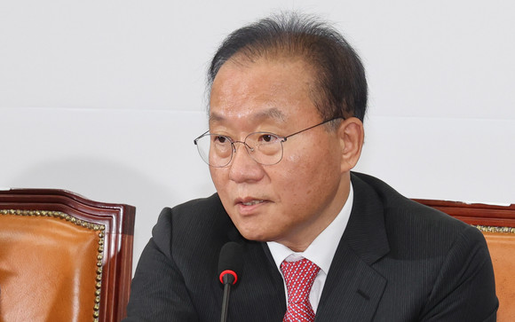 윤재옥 국민의힘 원내대표가 9일 국민의힘 원내대표회의에서 발언하고 있다. ⓒ 연합뉴스