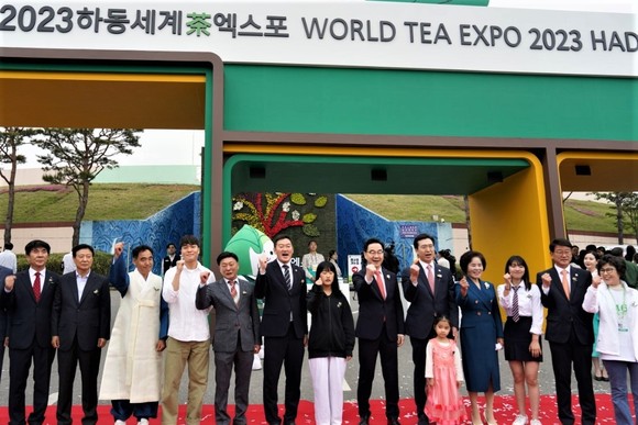 하동군이 2023세계차엑스포 개막식을 하고 있다. ⓒ 프라임경제
