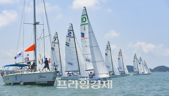 지난해 아시안컵 보령국제요트대회 경기 장면. ⓒ 프라임경제