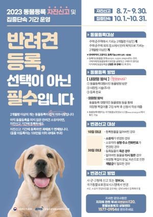 2023 동물등록 자진신고 선택아닌 필수 포스터. ⓒ 광주광역시