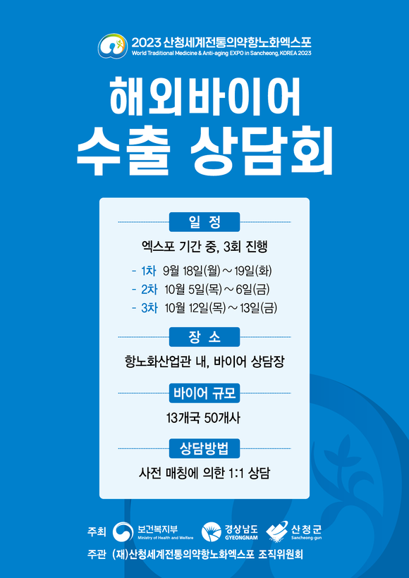 산청세계전통엑스포 해외바이어 수출 상담회, ⓒ 엑스포조직위