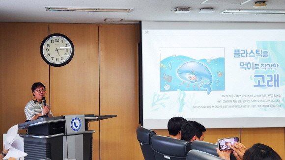 변의현 우시산 대표가 사업에 대한 설명을 하고 있다. = 조택영 기자