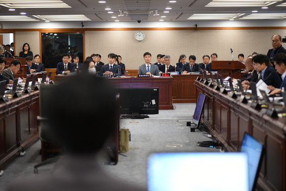 국회 정무위원회는 17일 금융감독원 본관에서 국정감사를 진행했다. = 장민태 기자
